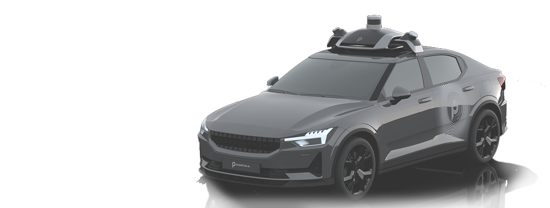 Image of automotive vehicle with sensors